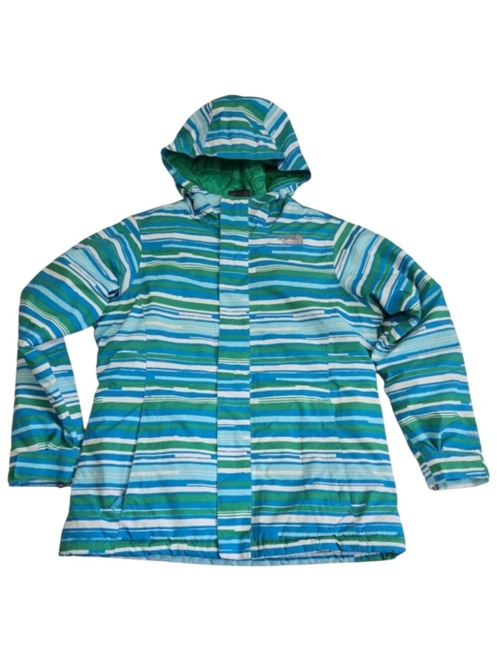 The North Face Kids Striped Raincoat - Blue and Green
